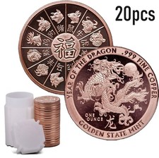 20 x 1oz Copper Rounds Chinese