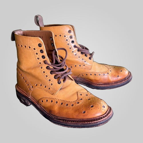 Grenson tan leather brogue - leather,