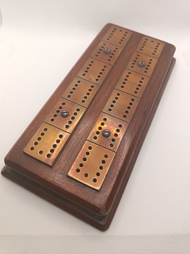 Vintage brass and mahogany - brass,