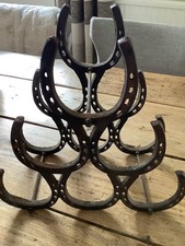 Wine Rack Bottle Holder For 6 Bottles In Horse Shoe Style