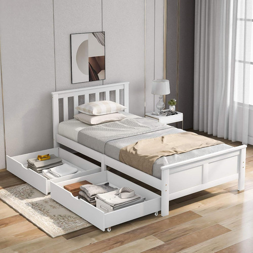 3ft single pine bed - bed, frame