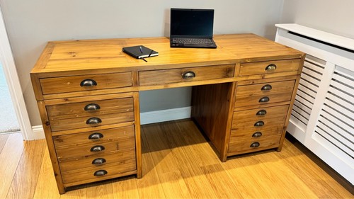 Large waxed pine - pine, desk