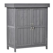 Wooden garden shed double door - garden,