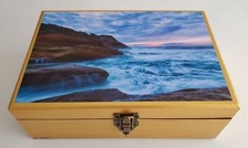 Vintage wood slope desk /