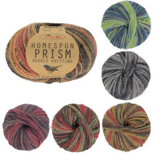 King Cole Homespun Prism DK 50g Knitting & Crochet Yarn, 44% Wool, Merino Alpaca