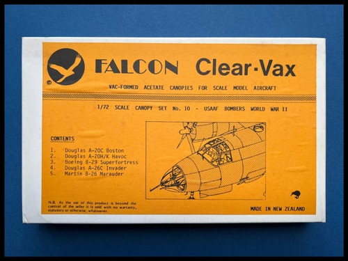 Falcon clear vax canopies - clear-vax,