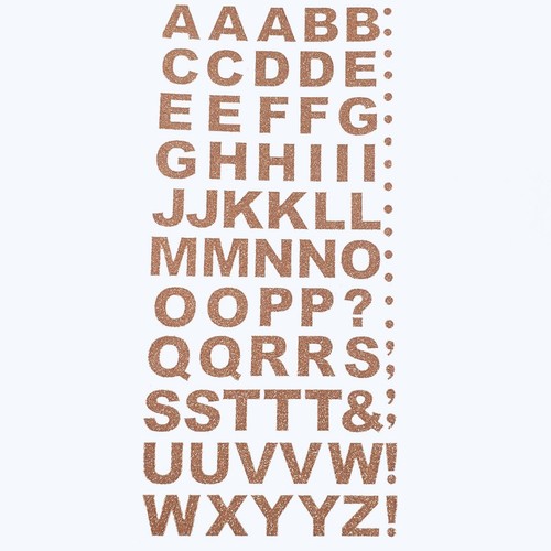 Rose gold glitter letters - rose,