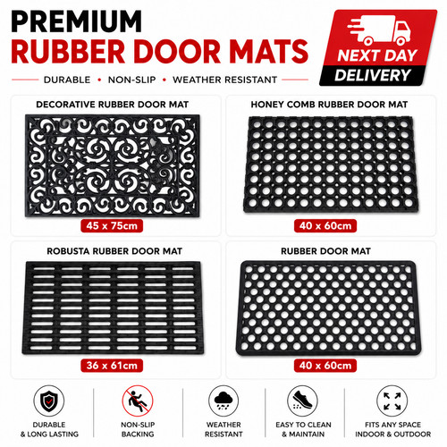 Rubber door mat heavy duty - door, non