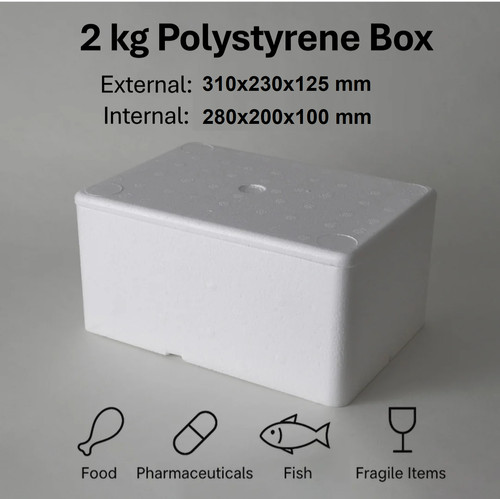 2kg polystyrene boxes bulk - 2kg,