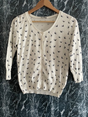 Ivory birds printed button - f&f,