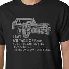 ALIENS Nuke From Orbit t-shirt M41A PULSE RIFLE FILM HICKS RIPLEY ALIEN SLOGAN