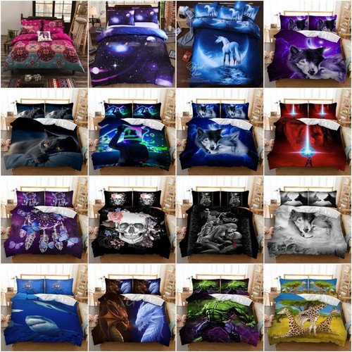 Wolf galaxy duvet quilt cover - galaxy,