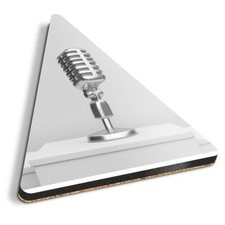 1x Triangle Coaster - BW - Microphone Radio Broadcast #37236