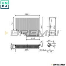 AIR FILTER FA1570 FOR BMW