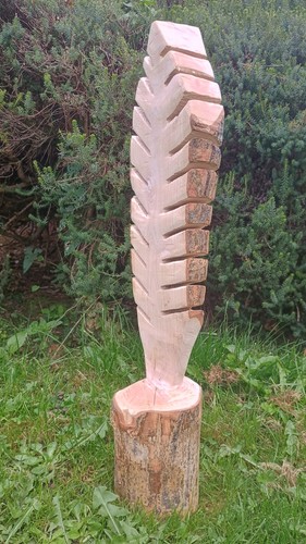 Large feather carving solid