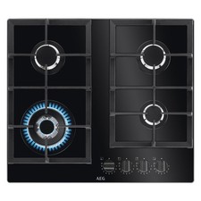 AEG 6000 Series 60cm 4 Burner Gas Hob - Black HKB64420NB