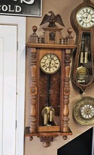 Large Double Weight Vienna regulator wall clock For Restoration 