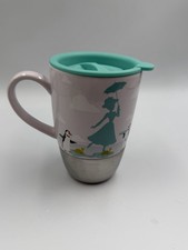 Disney Store Mary Poppins Ceramic Travel Mug With Lid Hot Drinks Coffee Tea