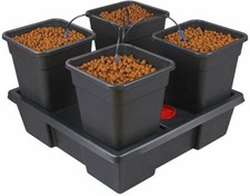 Wilma/Origin 4 Pot Complete Drip Grow Kit Dripper System Growing 11L Hydroponics
