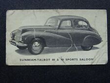 No.23 SUNBEAM TALBOT 80 & 90 SPORTS Motor Cars (Black & White) Kellogg Ltd 1949