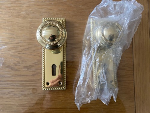 Solid brass reeded mortice - solid,