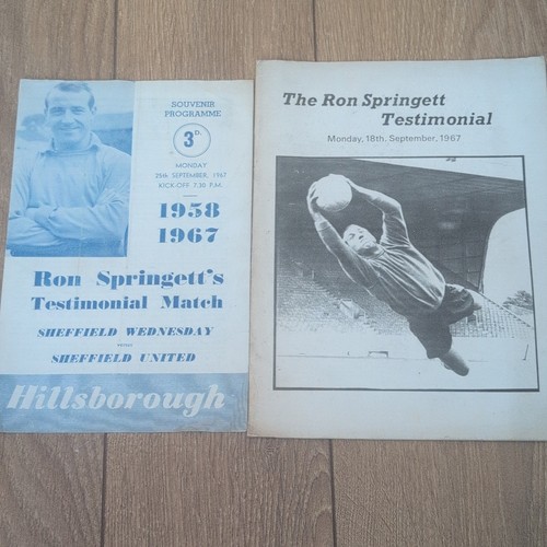 Ron springett testimonial prog - testimonial,
