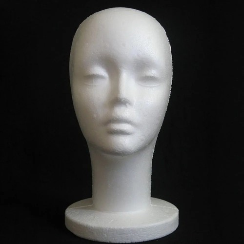 Polystyrene foam head dummy - head,