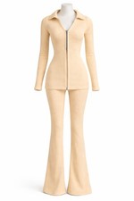 PrettyLittleThing Beige Ribbed