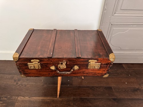 Antique 1890s oak - antique, suitcase