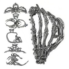 3 Pieces Halloween Hair Clips Metal Gothic Claw Clamp Spooky Hair Claw Clips