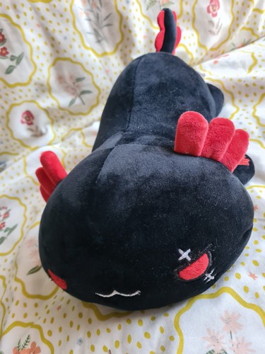Axolotl plush kawaii black red - axolotl,