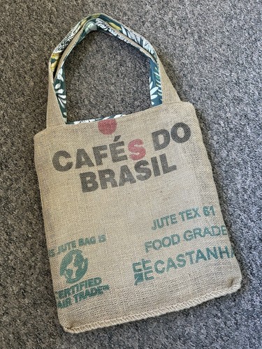 Handmade jute tote bag made - tote,