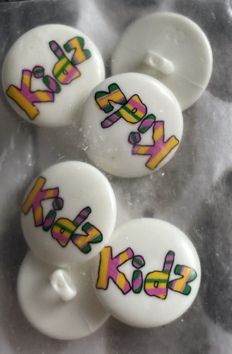 Kidz white buttons - kidz, 18mm