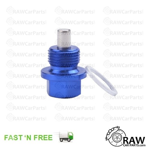 Blue magnetic sump plug - sump,