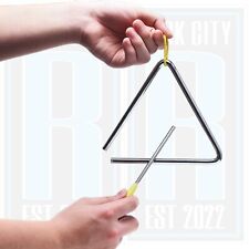 Music Metal Triangle Percussion Instrument Musical with Beater Kids Adults