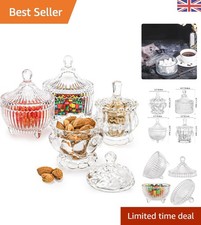 Set of 4 Glass Candy Dish with