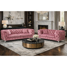 Cala Plush Velvet Sofa Set -