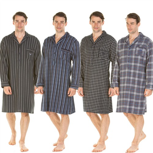 Mens brushed cotton nightshirt - mens,