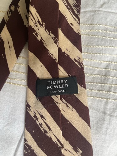 Timney fowler silk tie 1980s - silk,