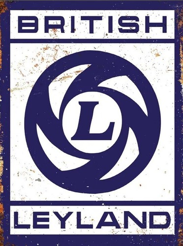 British leyland retro metal - leyland,,