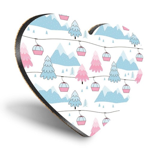 Heart mdf coaster alpine - heart,