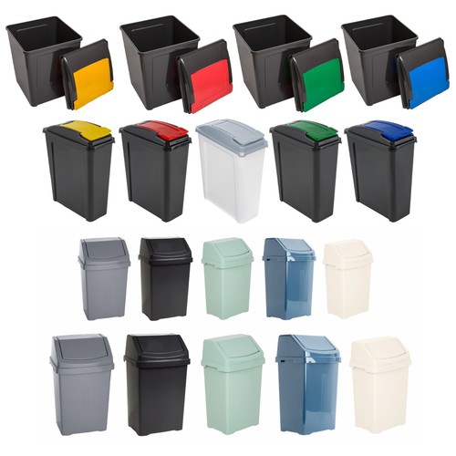Plastic swing top bin - plastic,