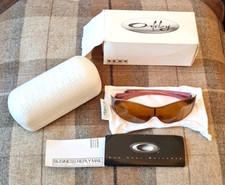 Oakley Compulsive Dark Topaz / Bronze Sunglasses With Hard White Case, Box Etc