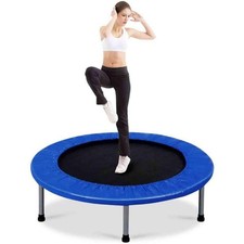 Blue foldable trampoline with - blue,