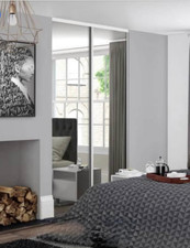 2 Large Sliding Mirror Doors - no tracks or runners