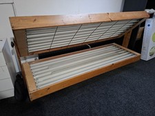 PINE LAY DOWN SUNBED WITH TIMER