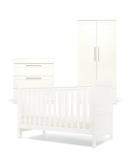 Heaton 3 Piece Cotbed Set with Dresser Changer & Wardrobe - White