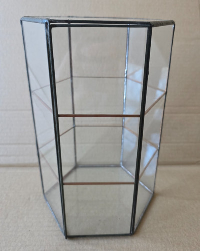 Metal and glass shelf - metal,