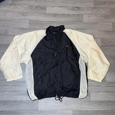 Vintage Polo Jeans Co Ralph Lauren Black & Cream Windbreaker Jacket XL