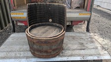 large wide rustic Whisky barrel outdoor seat Y130425E